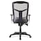 Officesource CoolMesh Synchro, High Back Mesh Chair with Seat Slider, Upholstered Seat and Black Frame OSTW8907PBK - alternate 4